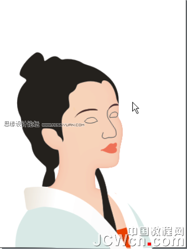 用CorelDRAW鼠繪古代人物美女實例_軟件自學網(wǎng)