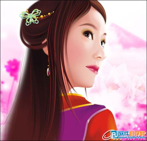CoreldrawX7打造古典美女教程_軟件自學(xué)網(wǎng)