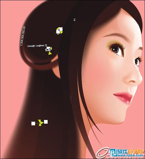 CoreldrawX7打造古典美女教程_軟件自學(xué)網(wǎng)