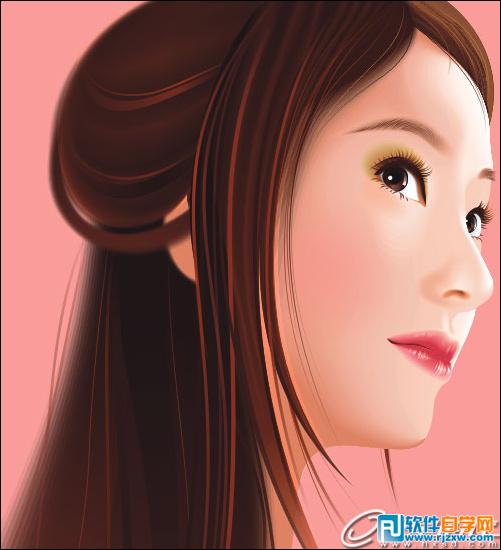 CoreldrawX7打造古典美女教程_軟件自學(xué)網(wǎng)
