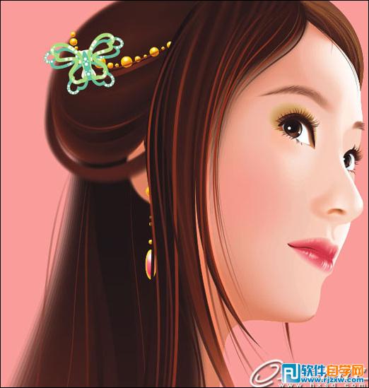 CoreldrawX7打造古典美女教程_軟件自學(xué)網(wǎng)