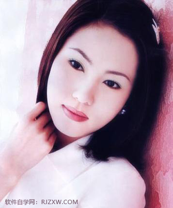 PS怎么簡單柔化美女圖片并增加個(gè)性背景紋理第2步
